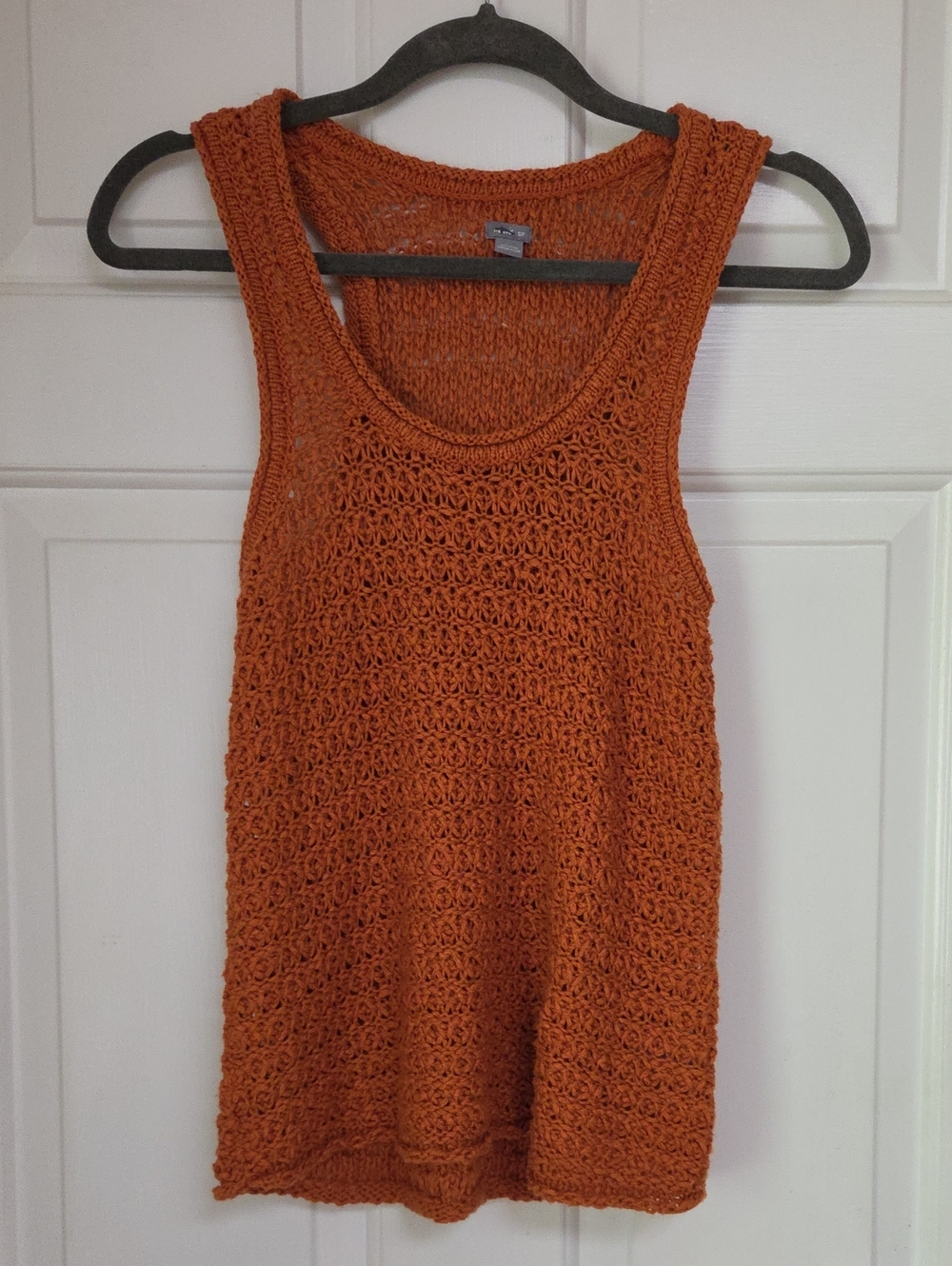 ARIES Open-Knit Tank Top in Rust Sz Small